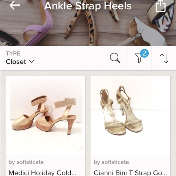 Medici Holiday Gold & Cork Peep Toe Platform Heels - Picture 5 of 8